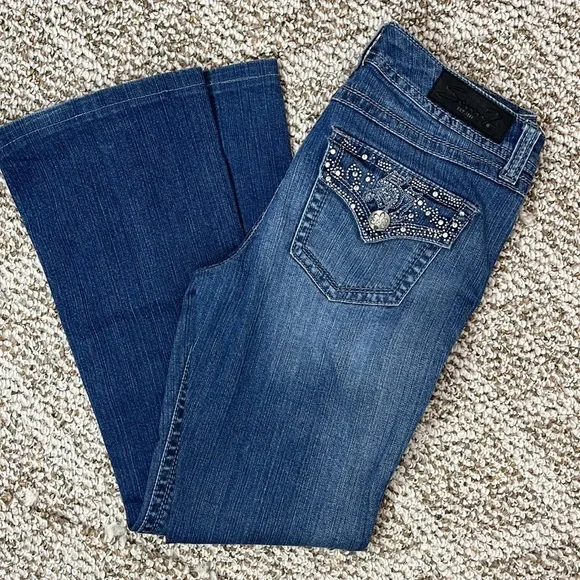 SEVEN7 JEANS BOOT CUT POCKET BLING SIZE